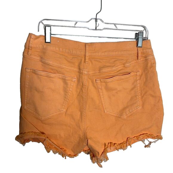 Loft The Cut Off Short Women's 28 6 Orange Fringe Denim Pockets Casual - Picture 2 of 10